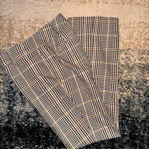 New York & Company Plaid Trousers - Black, White, Tan